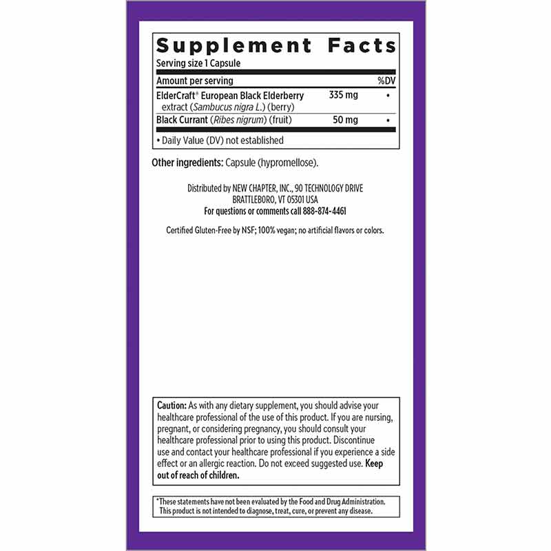 Elderberry Force, 60 Veg Capsules, by New Chapter, image #2