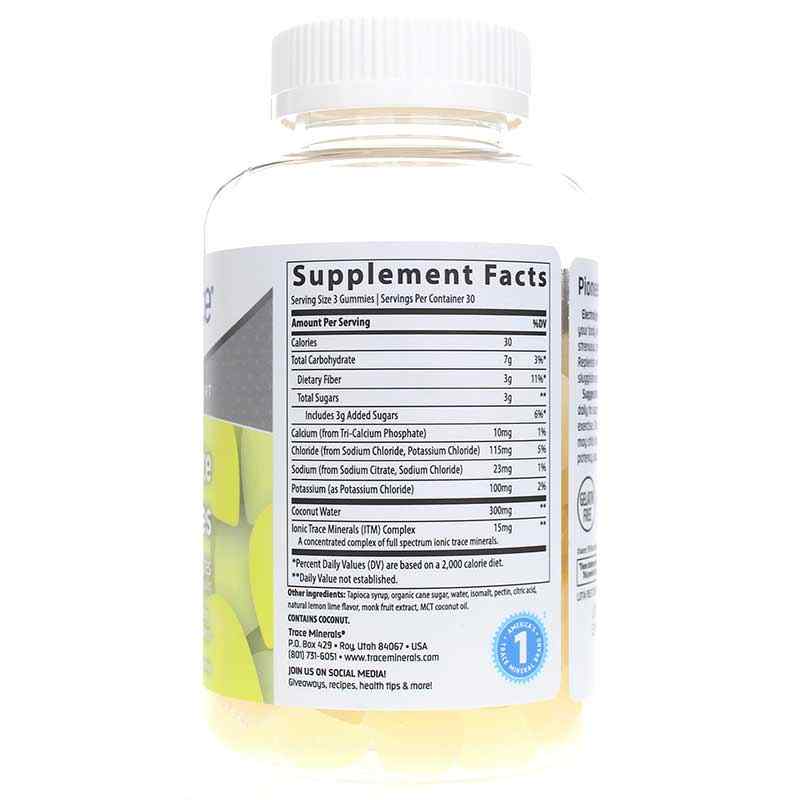 Electrolyte Stamina Gummies, Lemon Lime, by Trace Minerals Research, image #2