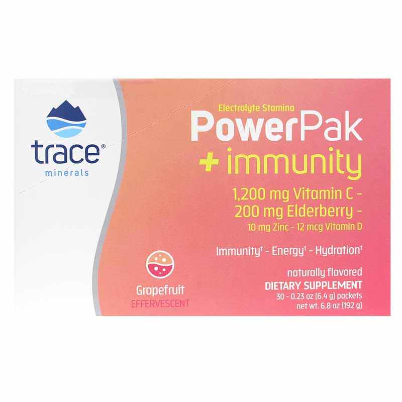 Electrolyte Stamina Power Pak + Immunity, Grapefruit, by Trace Minerals Research