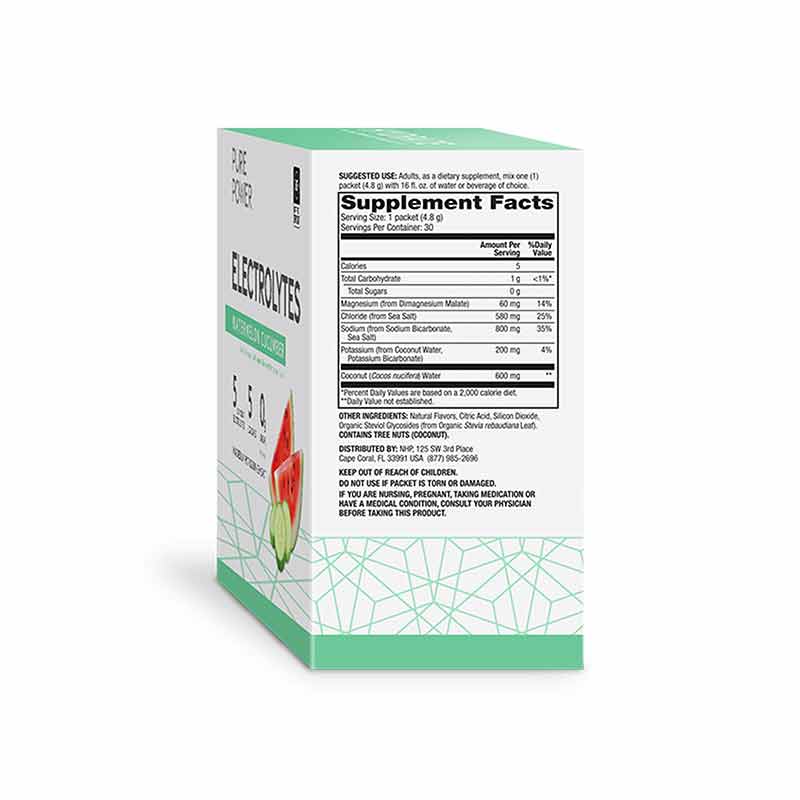 Electrolytes, Watermelon Cucumber, 30 Packets, by Pure Power, image #2