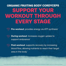 ElectroMag Electrolyte Canister by True Grace with text describing organic fruiting body cordyceps and workout support benefi