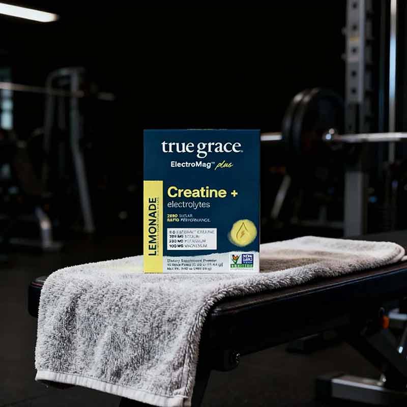 ElectroMag Plus Creatine, Lemonade, 16 Packets, by True Grace, image #7