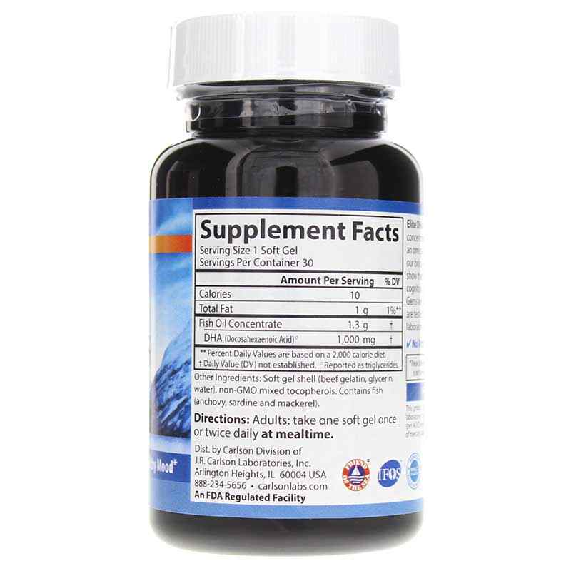 Elite DHA Gems, 30 Softgels, by Carlson Labs, image #2