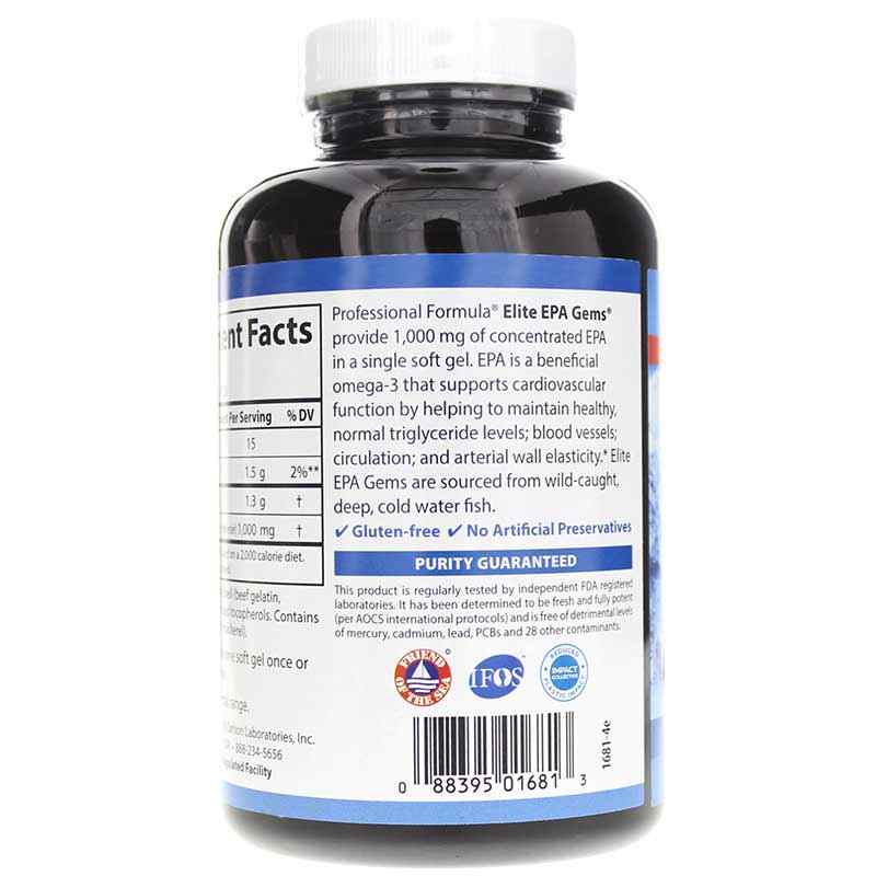 Elite EPA Gems 1000 Mg, 120 Softgels, by Carlson Labs, image #3