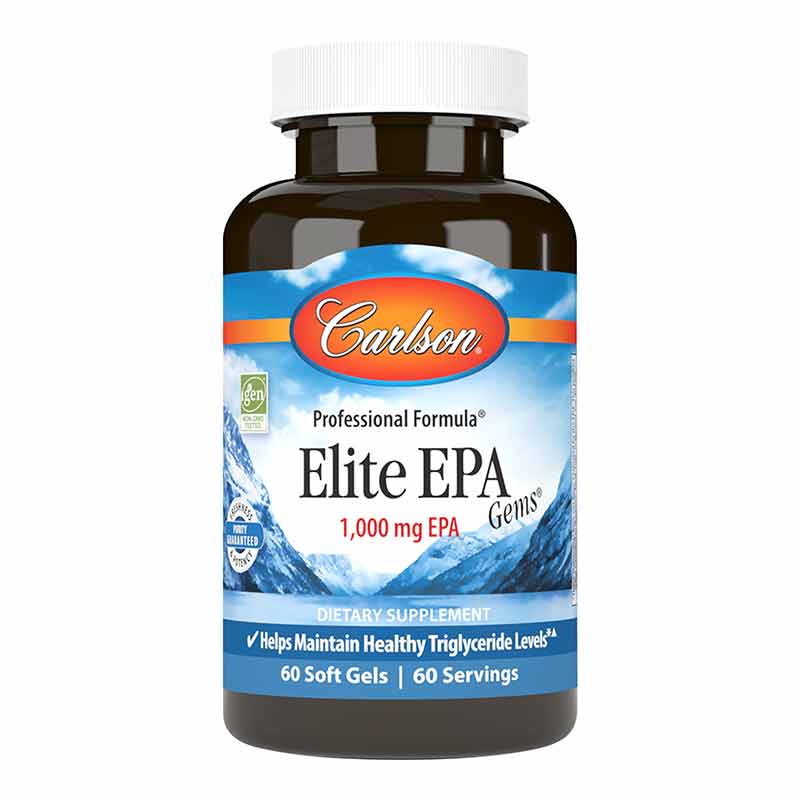 Elite EPA Gems 1000 Mg, 60 Softgels, by Carlson Labs