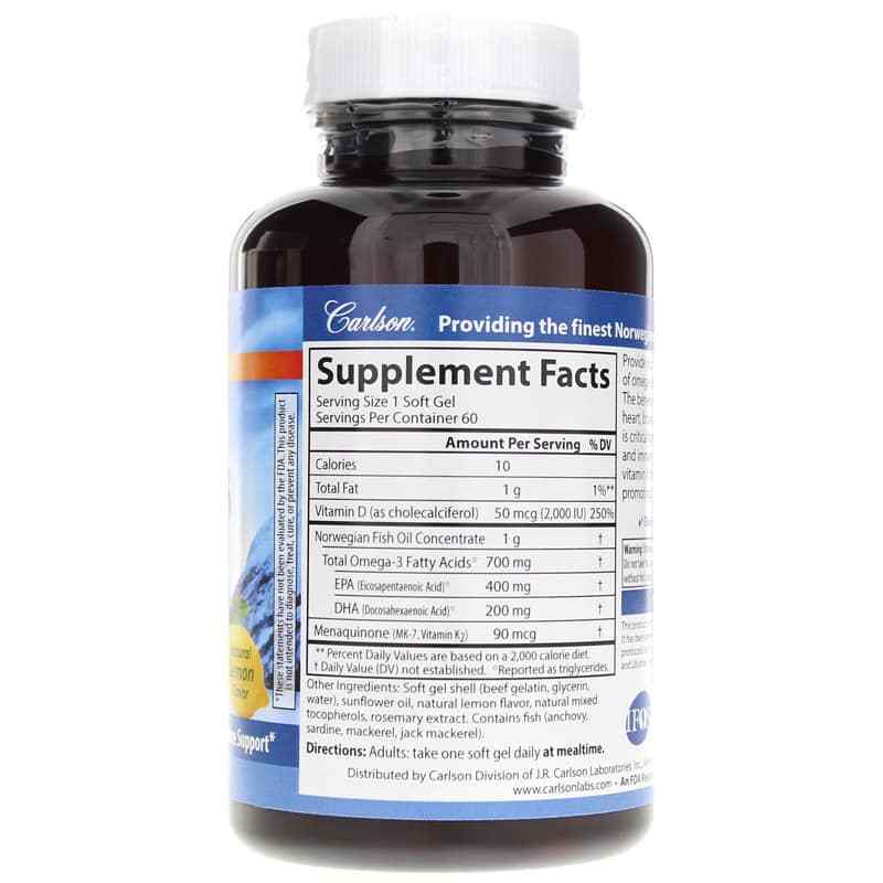 Elite Omega-3 plus D & K Bonus Pack, by Carlson Labs, image #2