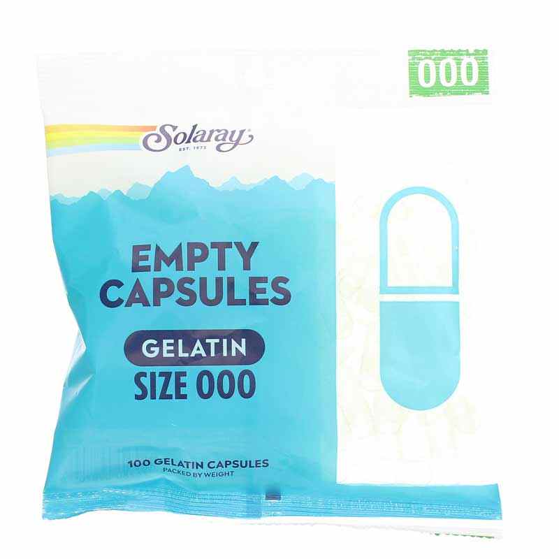 Empty Gelatin Capsules, 100 Capsules, by Solaray