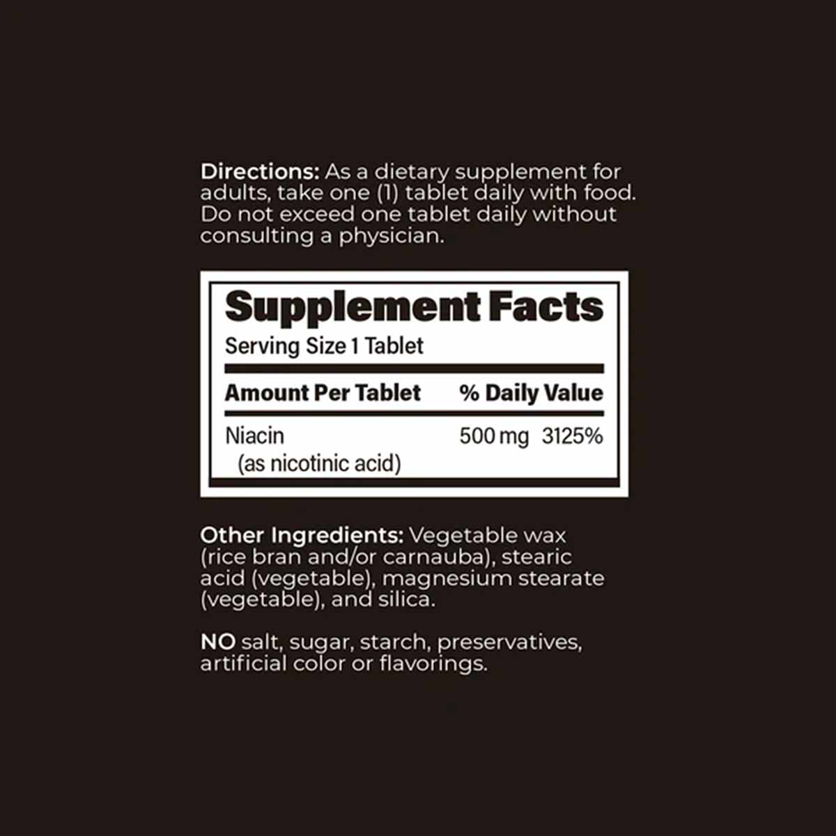 ENDUR-ACIN Wax Matrix Niacin 500 Mg, 100 Tablets, by Endurance Products