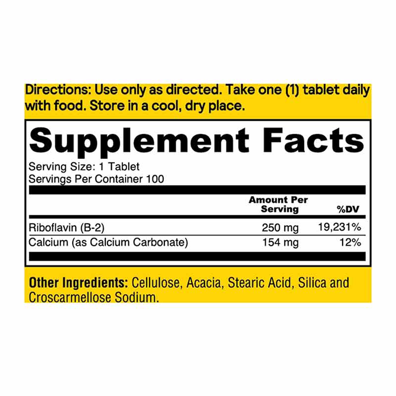 Energizing Vitamin B-2 250 Mg, 100 Tablets, by Natures Life, image #4