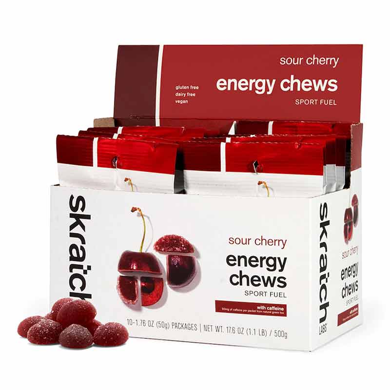 Energy Chews Sport Fuel, Sour Cherry, 10 Packets, by Skratch Labs