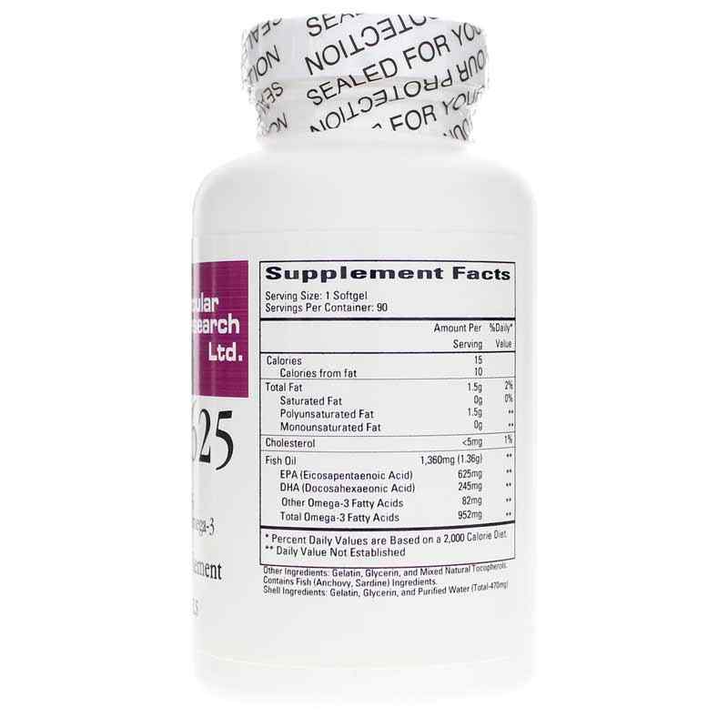 EPA-625 DHA-245 High Potency Omega-3, by Cardiovascular Research, image #2