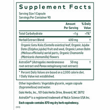 Supplement Facts label for EpiVital 90 Liquid Phyto Caps showing ingredients including herbal extract blend, Gotu Kola, Jujub