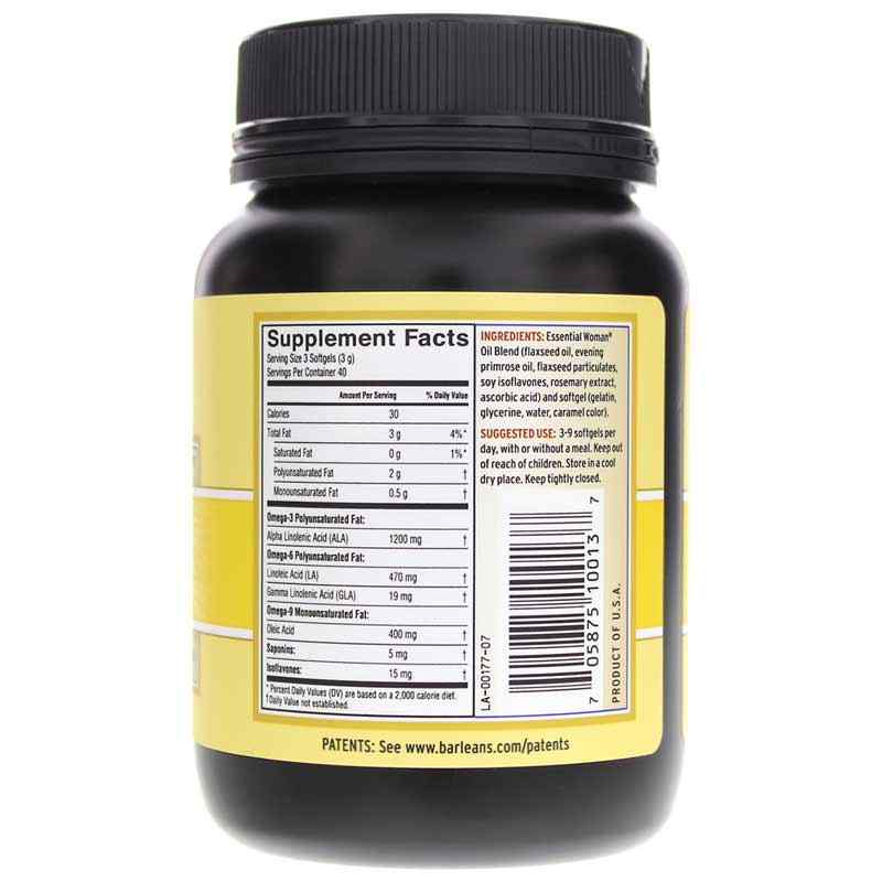 Essential Woman Softgels, 120 Softgels, by Barleans Organic Oils, image #2