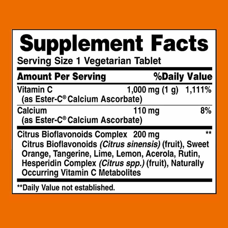 Ester-C 1000 Mg Tablets with Citrus Bioflavonoids, 120 Veg Tablets, by American Health, image #2