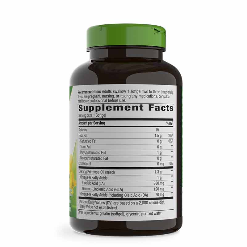 Evening Primrose Max Strength 1300 Mg, 120 Softgels, by Natures Way, image #2