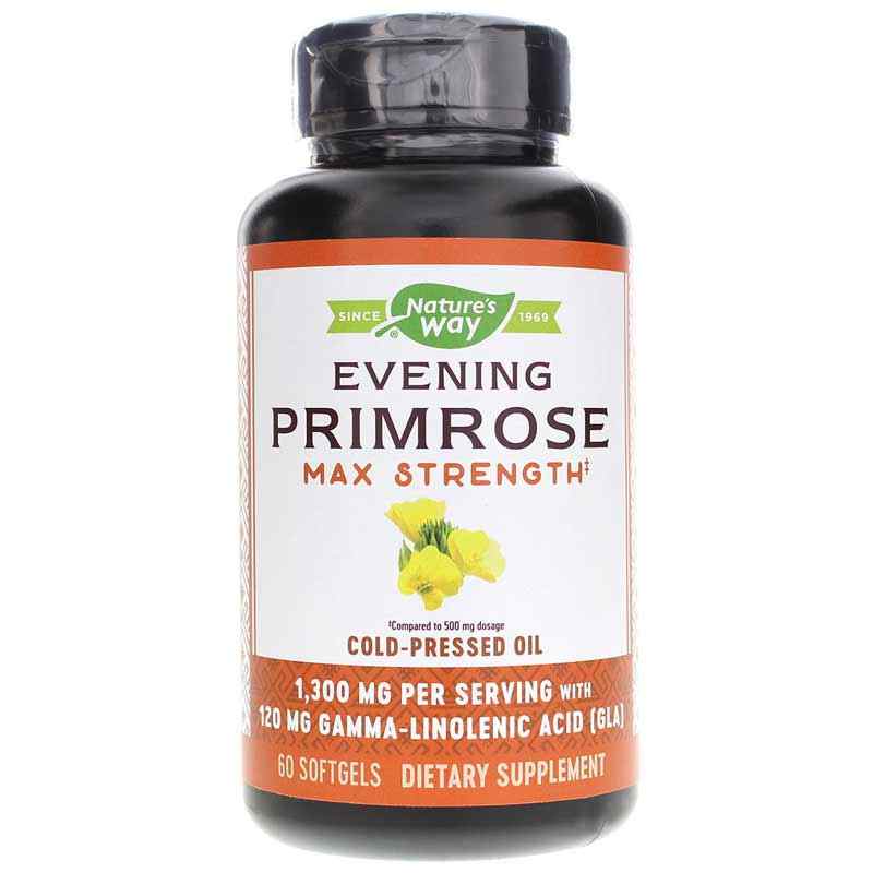 Evening Primrose Max Strength 1300 Mg, 60 Softgels, by Natures Way