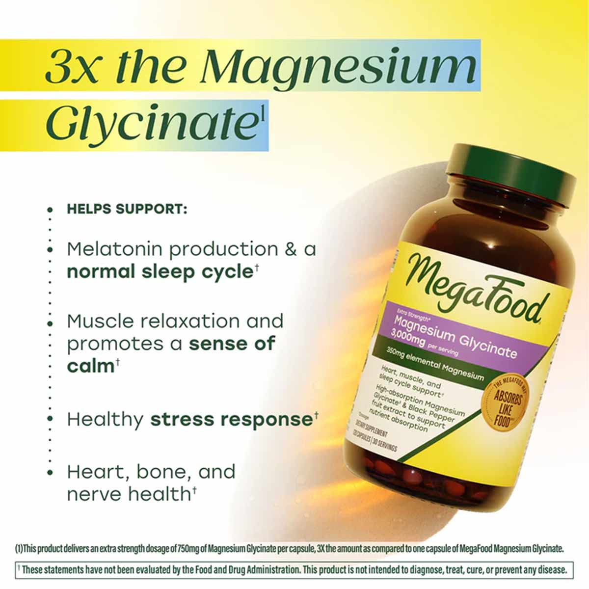Extra Strength Magnesium Glycinate Capsules, by Megafood