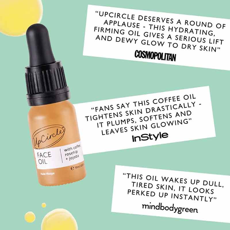 Face Oil with Coffee, Rosehip and Jojoba, .33 Oz, by UpCircle, image #3