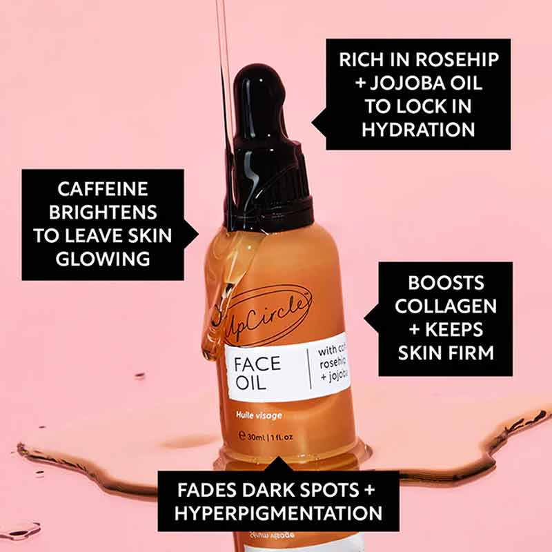 Face Oil with Coffee, Rosehip and Jojoba, .33 Oz, by UpCircle, image #5