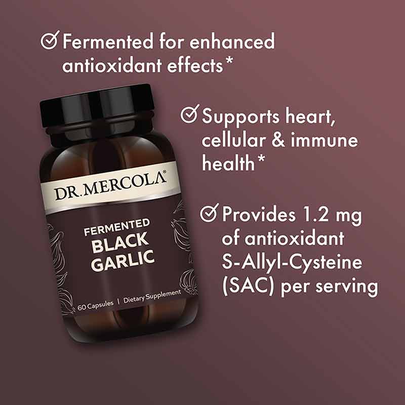 Fermented Black Garlic, 60 Capsules, by Dr. Mercola, image #4