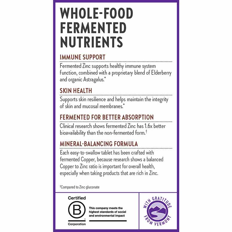 Fermented Zinc Complex, 60 Tablets, by New Chapter, image #4