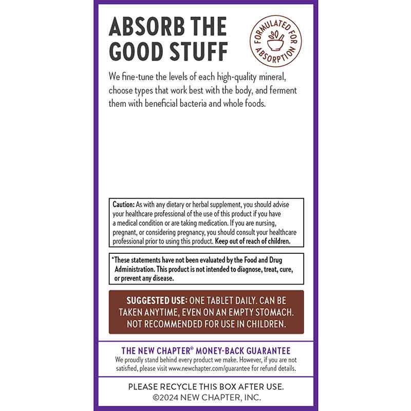 Fermented Zinc Complex, 90 Veg Tablets, by New Chapter, image #3