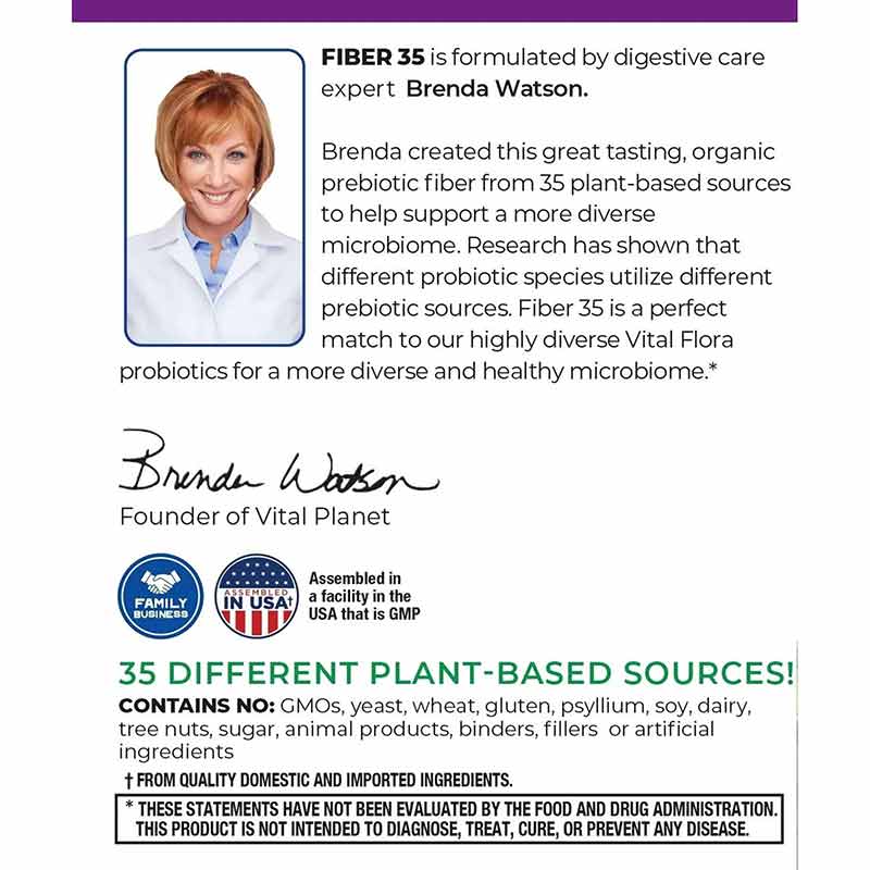 Fiber 35, 7.25 Oz, by Vital Planet, image #3