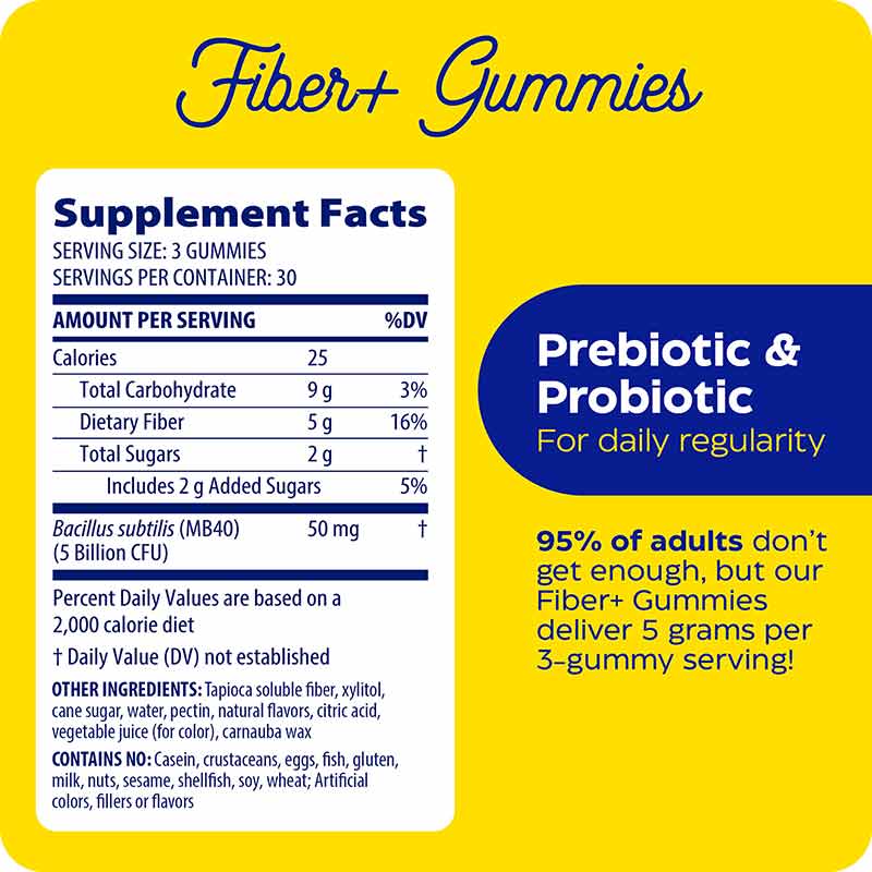 Fiber+ Gummies, by Enzymedica, image #2