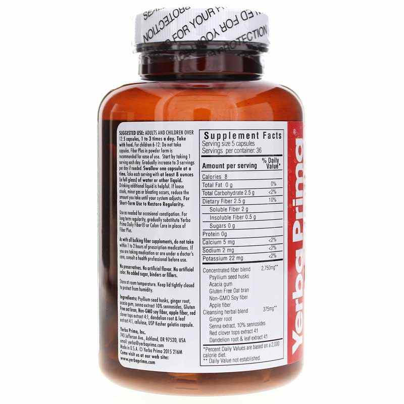 Fiber Plus Senna Caps, by Yerba Prima, image #3