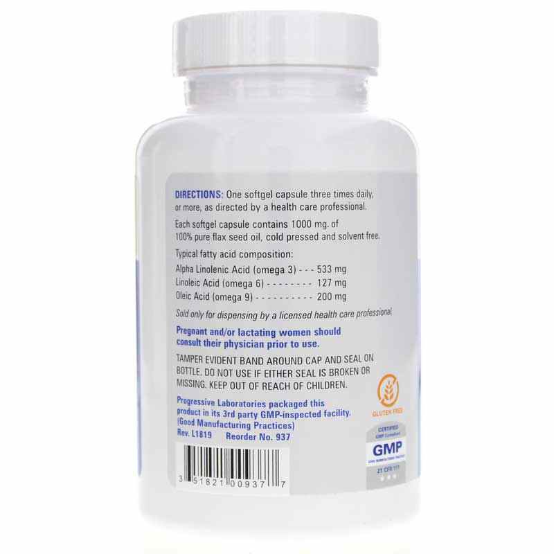 Flax Oil Capsules, by Progressive Labs, image #3