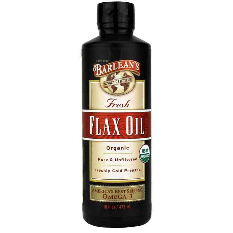 Flax Oil Liquid, 16 Oz, by Barleans Organic Oils