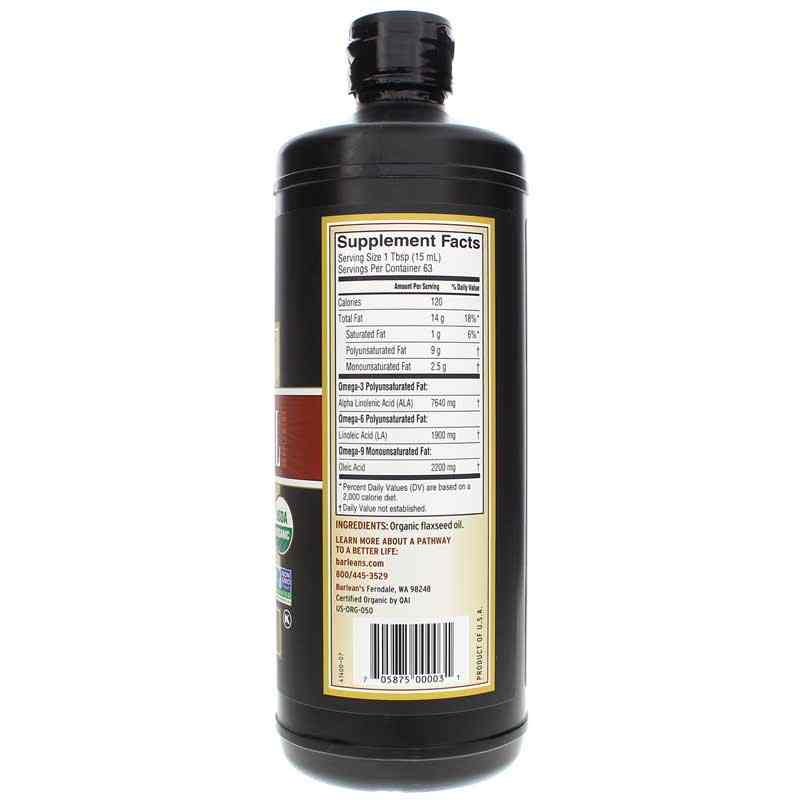 Flax Oil Liquid, 32 Oz, by Barleans Organic Oils, image #2