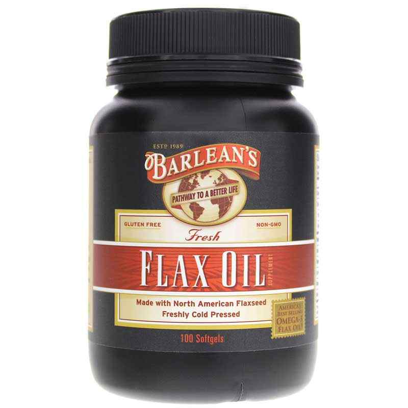 Flax Oil Softgels, 100 Softgels, by Barleans Organic Oils