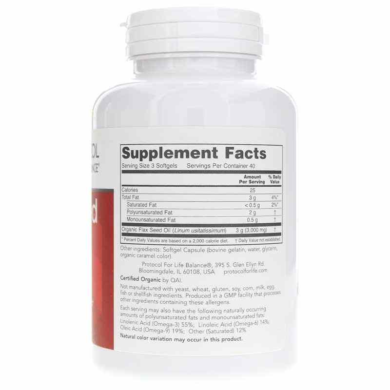 Flax Seed Oil 1,000 Mg, by Protocol For Life Balance, image #2