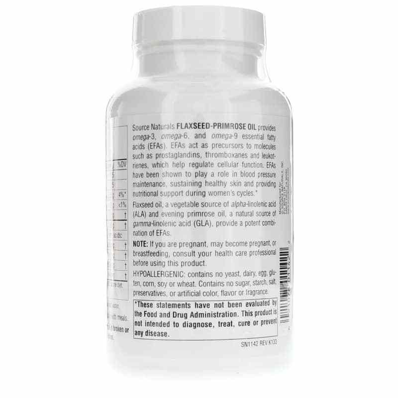 Flax Seed-Primrose Oil, 90 Softgels, by Source Naturals, image #3