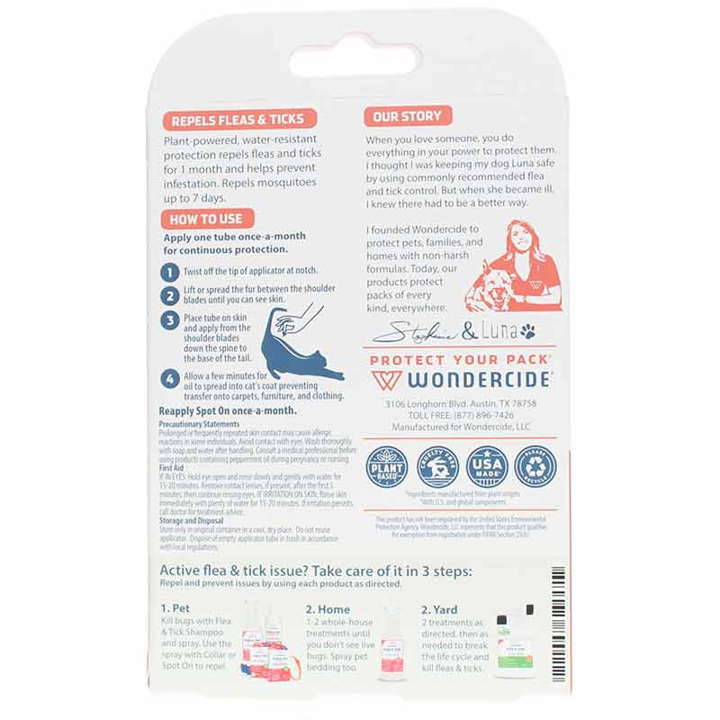 Flea & Tick Spot On for Cats, by Wondercide, image #2