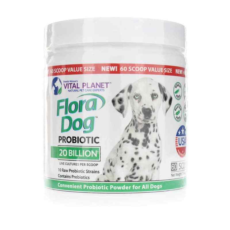 Flora Dog Probiotic 20 Billion CFU Powder, 60 Servings, by Vital Planet