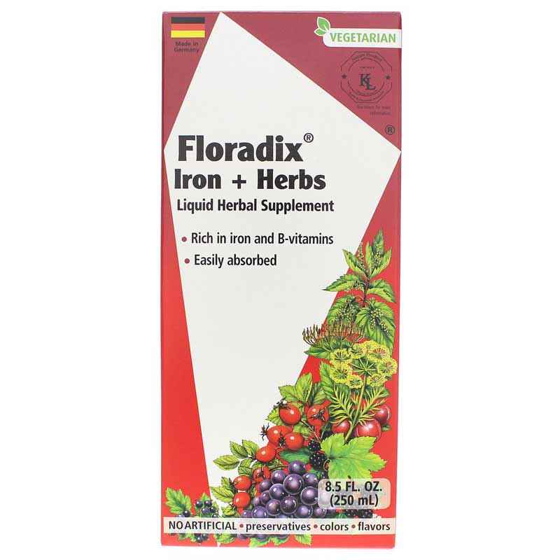 Floradix Iron + Herbs Liquid Extract, 8.5 Oz, by Salus