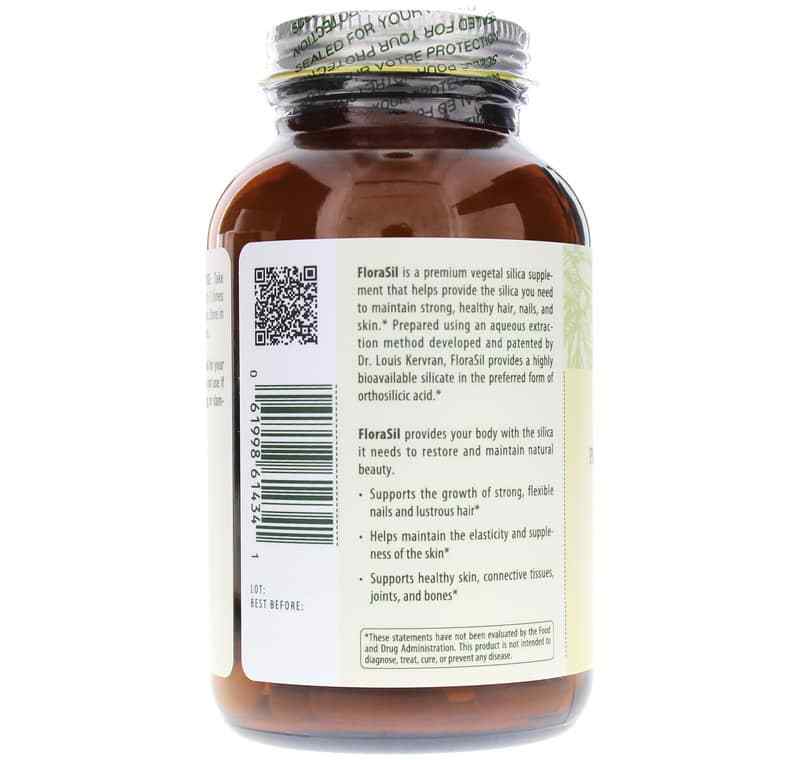 FloraSil Plant-based Silica, 90 Veg Capsules, by Flora, image #3