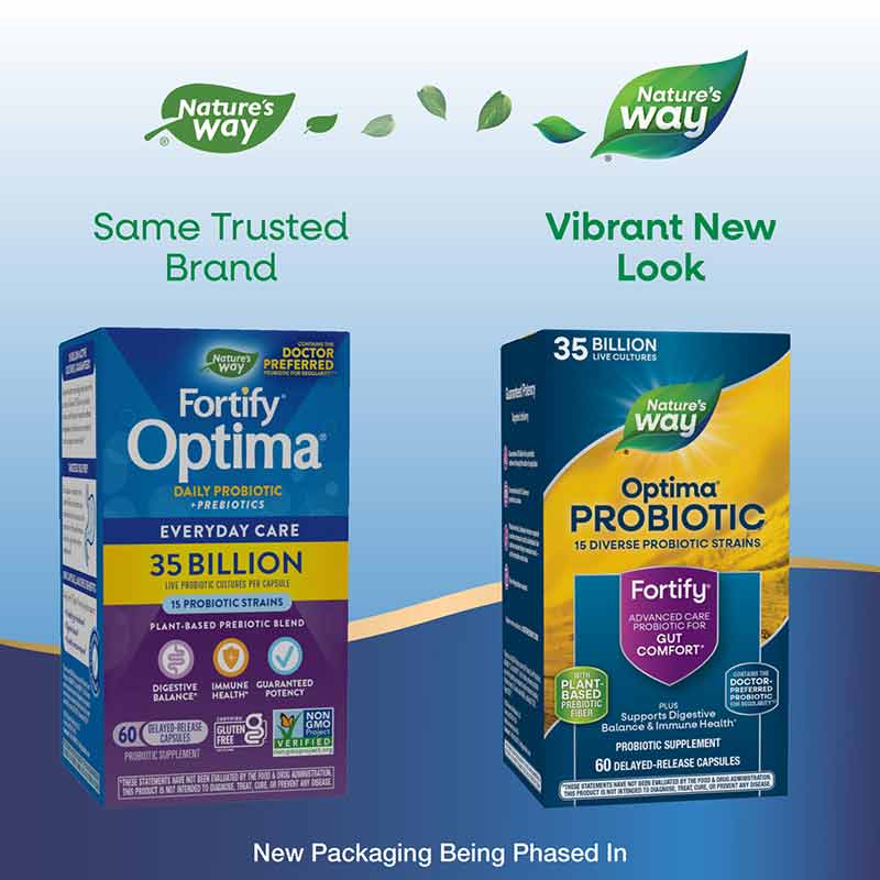 Fortify Optima 35 Billion, 60 Veg Capsules, by Natures Way, image #3