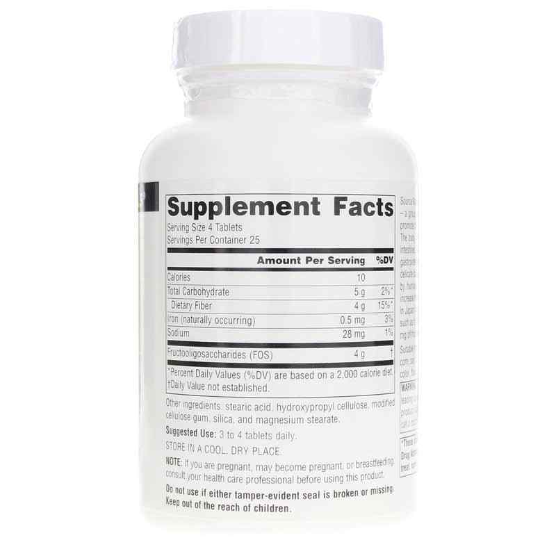 FOS Fructooligosaccharides 1000 Mg, 100 Tablets, by Source Naturals, image #2
