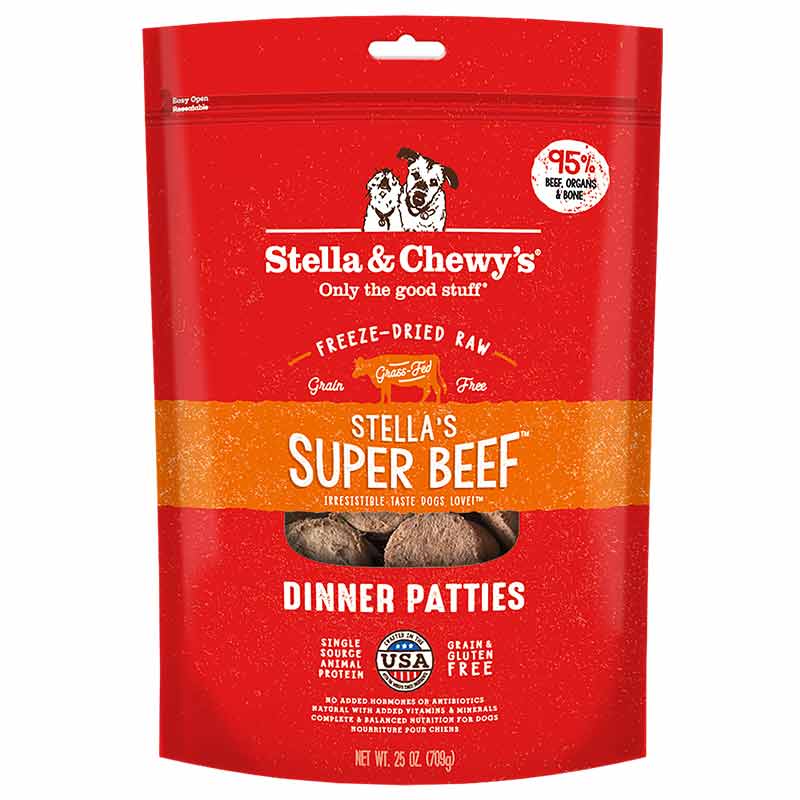 Freeze Dried Raw Dinner Patties, Beef, 25 Oz, by Stella & Chewy's