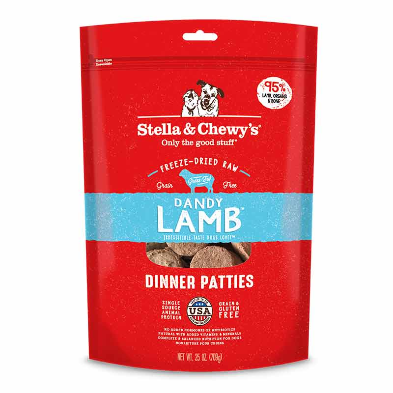 Freeze Dried Raw Dinner Patties, Lamb, 25 Oz, by Stella & Chewy's