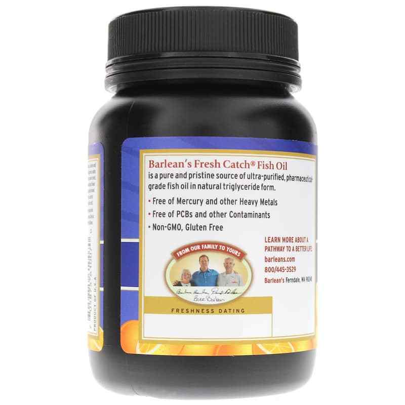 Fresh Catch Fish Oil Omega-3 EPA/DHA in Natural Orange Flavor, 100 Softgels, by Barleans Organic Oils, image #3