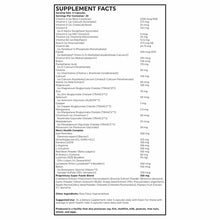 Supplement Facts label for Frontier Men's Complete showing serving size of 4 capsules with vitamins, minerals, and botanical 