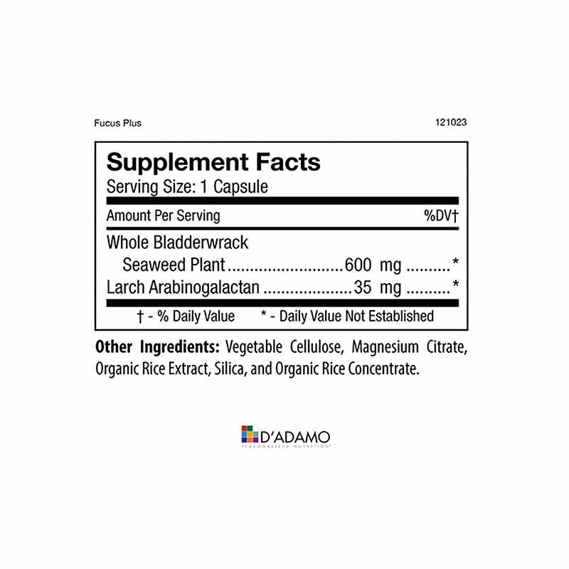 Fucus Plus, by D Adamo Personalized Nutrition, image #4