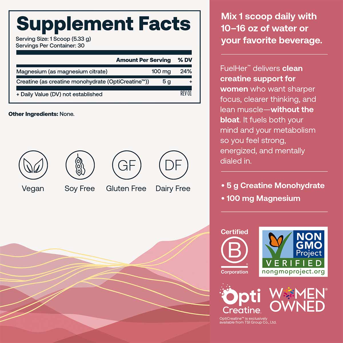 FuelHer RapidMix Creatine, by True Grace