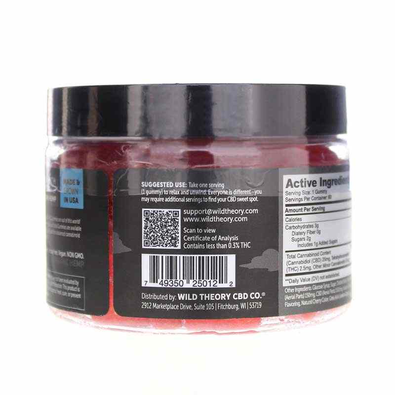Full Spectrum CBD Strata Gummies, Cherry Lime, 60 Gummies, by Wild Theory CBD, image #3