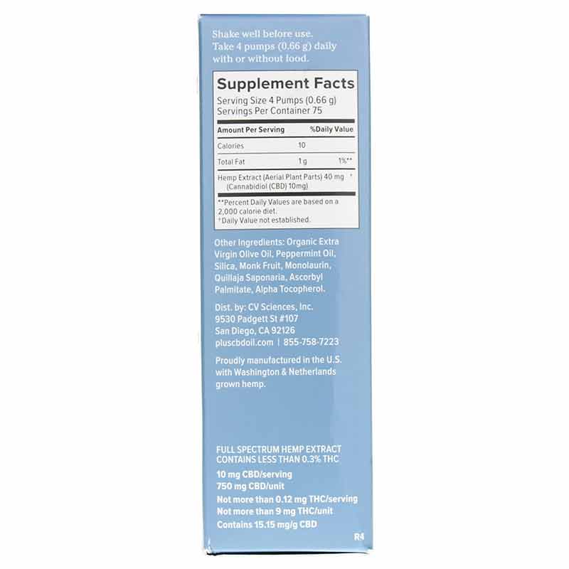 Full Spectrum Hemp Extract 750 Mg Extra Strength, Peppermint, by PlusCBD Oil, image #2