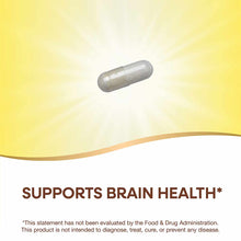 Gray GABA capsule supplement displayed against a yellow gradient background.